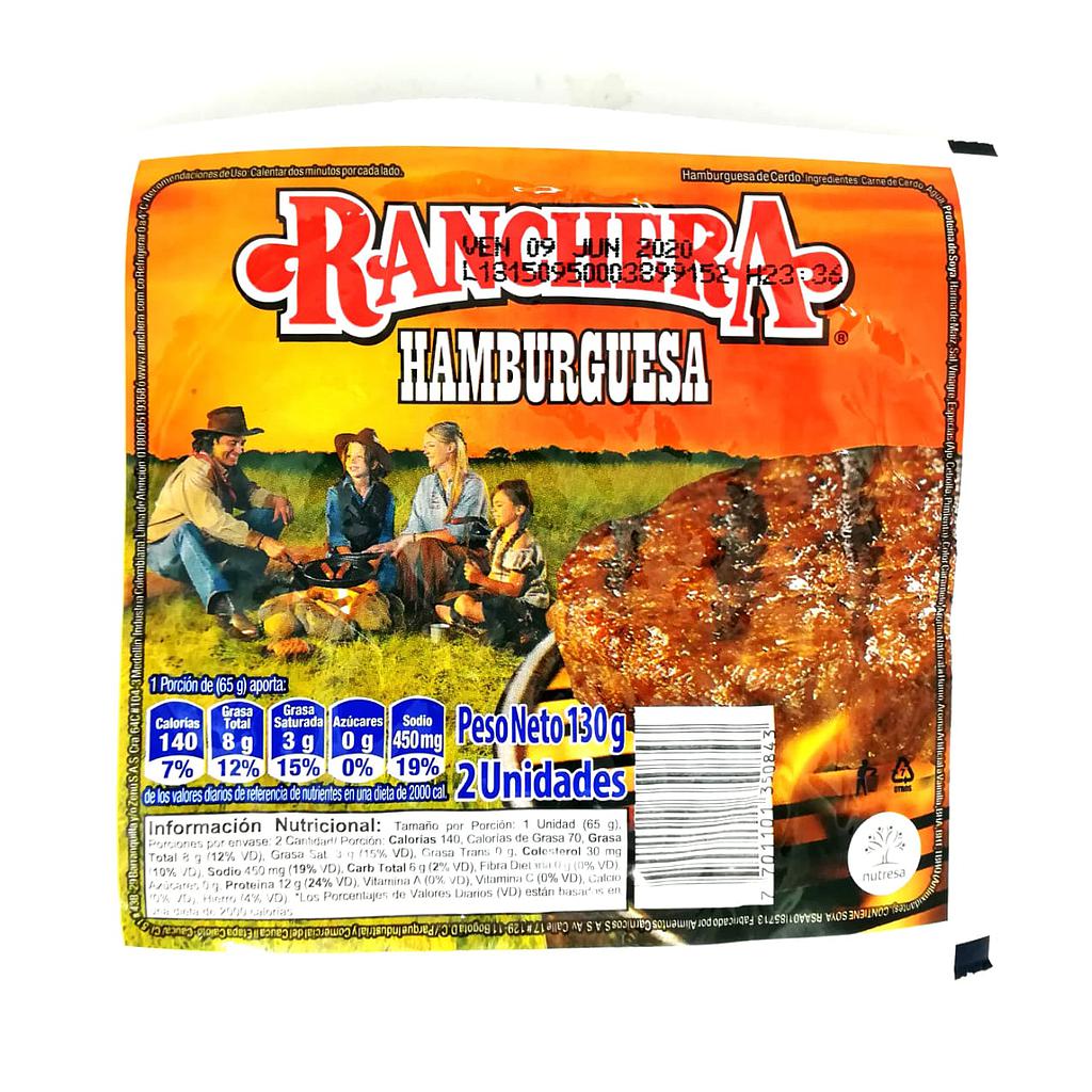 Carne Hamburguesa Ranchera Pre-Asadsa 130g  