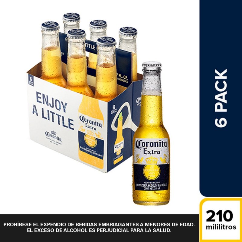 Cerveza Six Pack Coronita Botella 210ml
