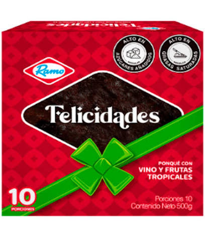 Ponqué de Vino y Frutas Tropicales Ramo 500g