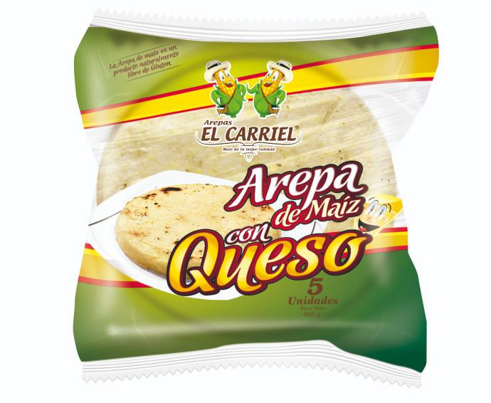 Arepa con Queso x5 unidades Carriel 400g