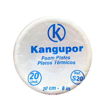Platos desechables Kangupor x 20 unidades 20cm