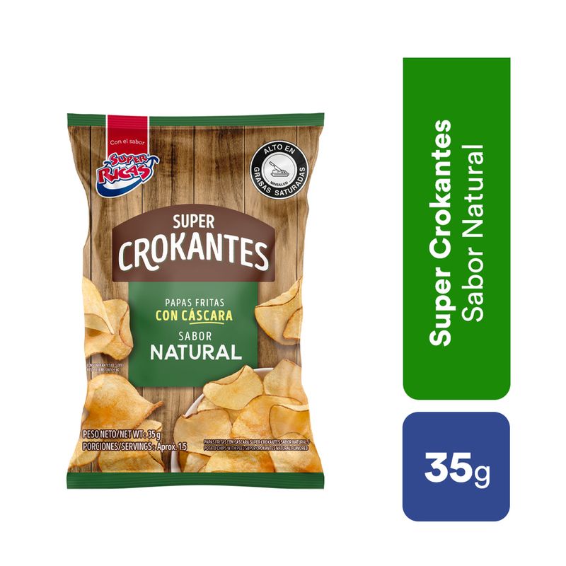 Papas Crokantes Natural Super Ricas 35g