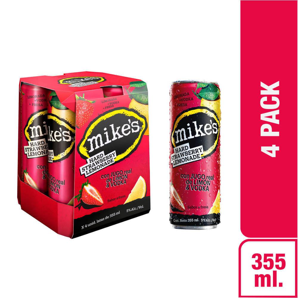 Mikes Hard Strawberry Lemonade 355ml 4 Pack