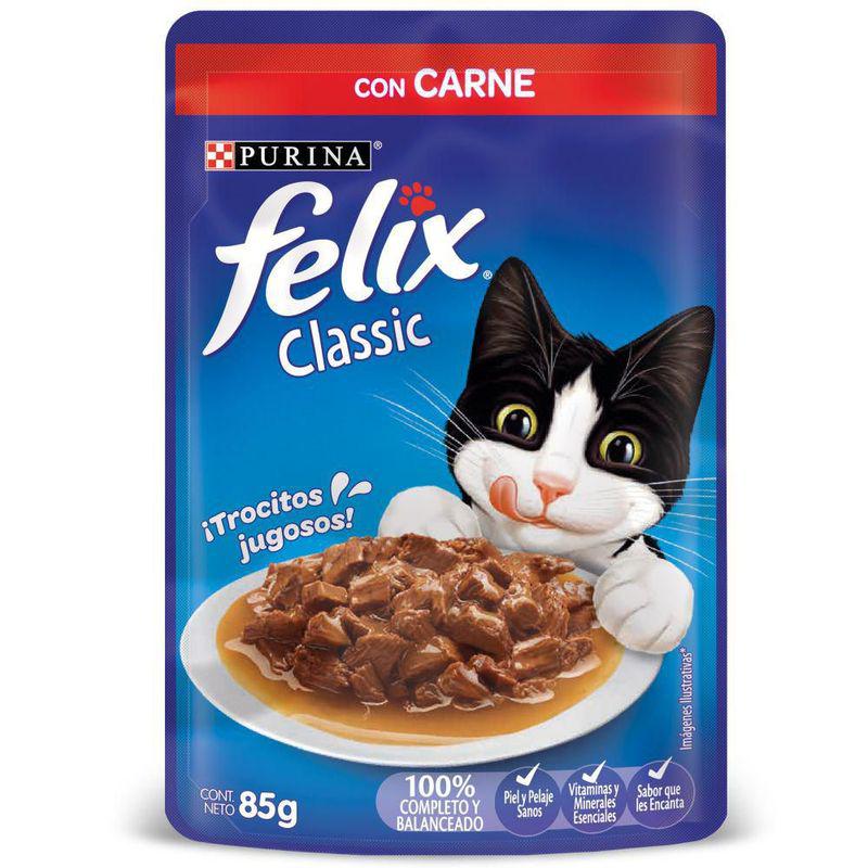 Alimento Húmedo Con Carne Felix 85g
