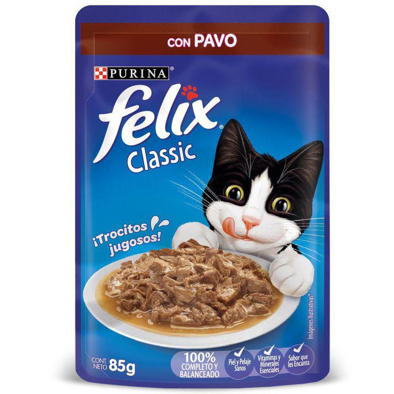 Alimento Húmedo Con Pavo Felix 85g