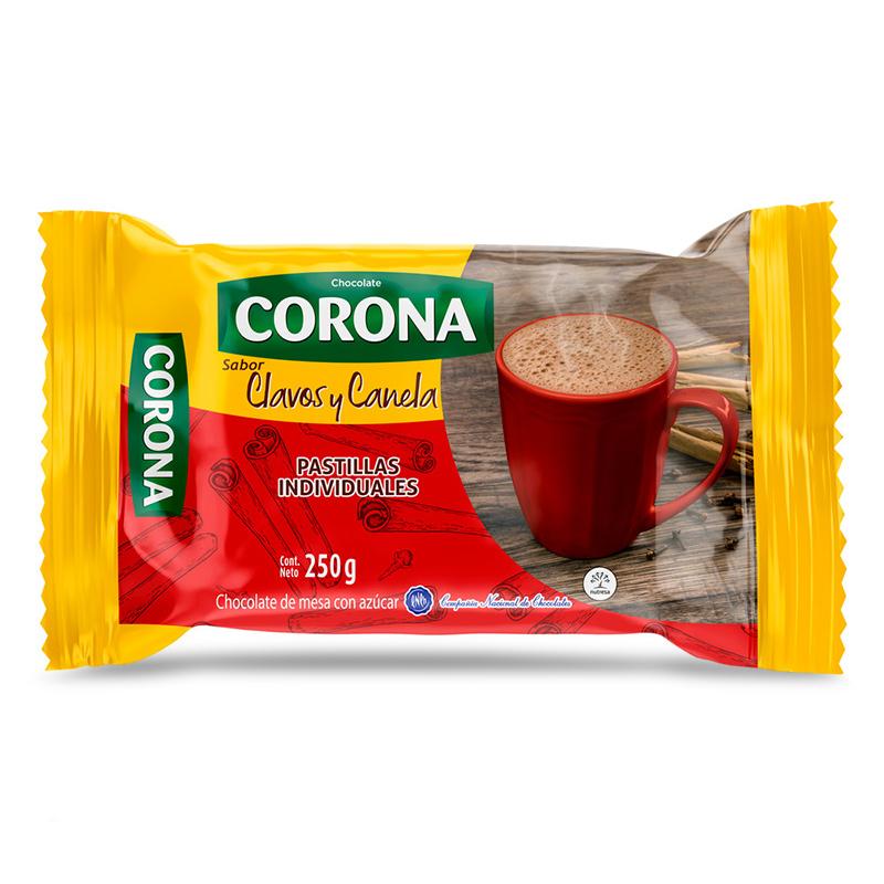 Chocolate Clavos y Canela Pastillas Corona 250g