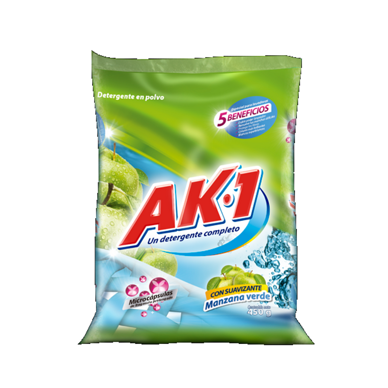 Jabón en polvo AK1 Manzana 450g