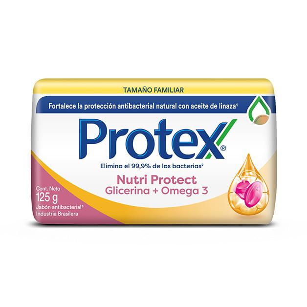 Jabón Nutri Protect Glicerina +Omega 3  Protex 110g