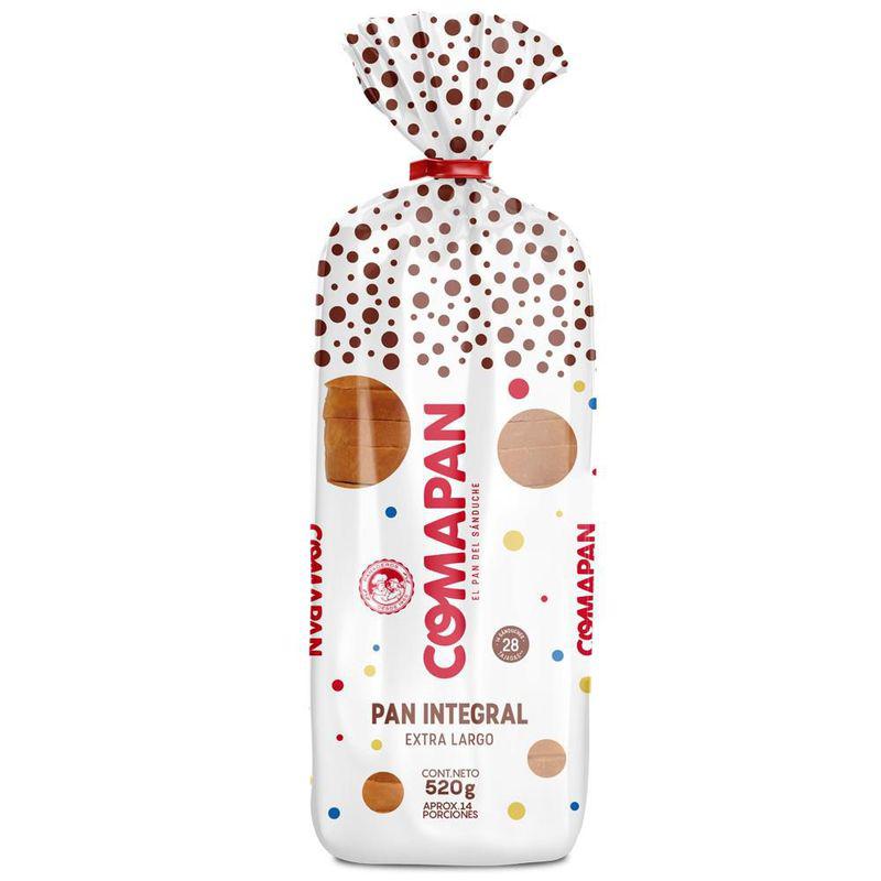 Pan Tajado Integral Extralargo Comapan 520g