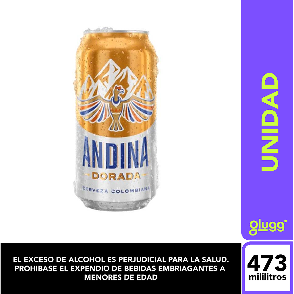 Cerveza Andina Dorada Lata 473ml