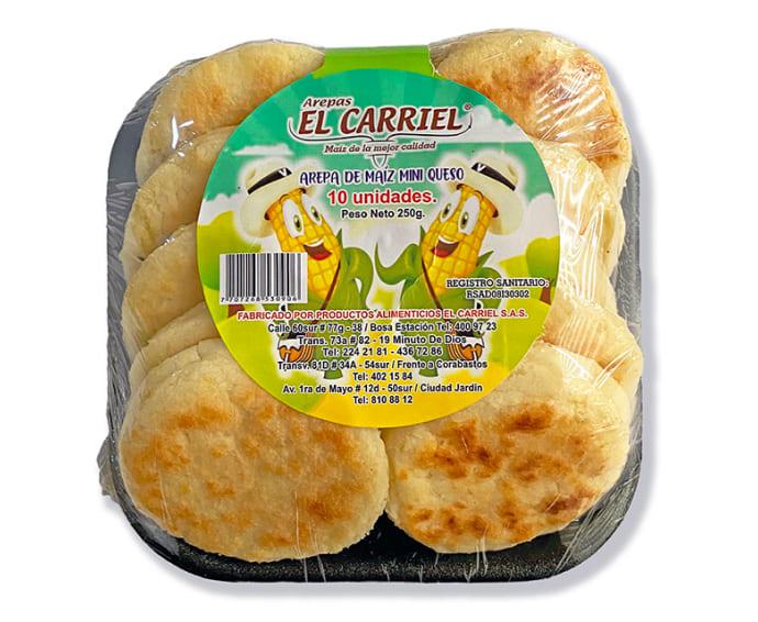 Arepitas de Maíz Quesuditas Carriel 250g x 10