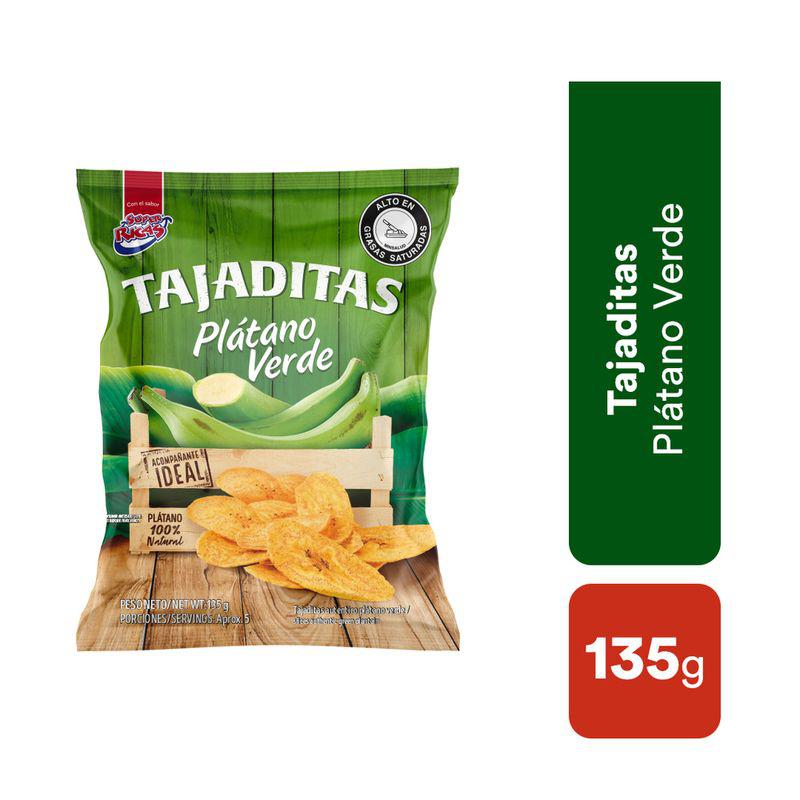 Tajaditas Plátano Verde Super Ricas 135g