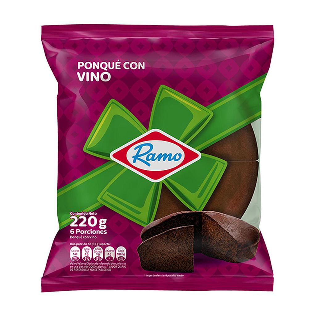 Ponqué Vino 220g Ramo