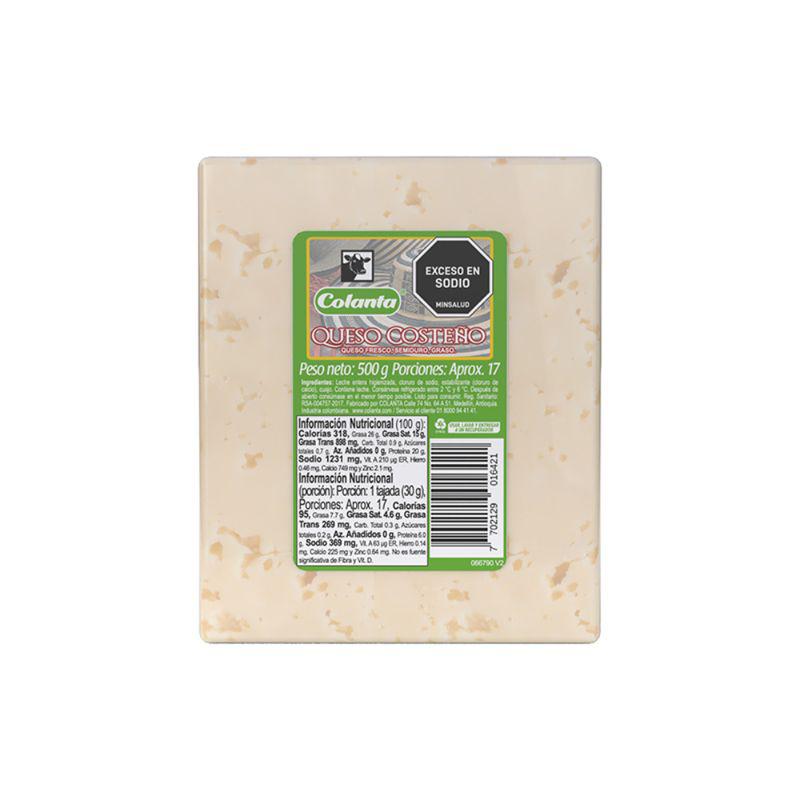 Queso Costeño Colanta 500g