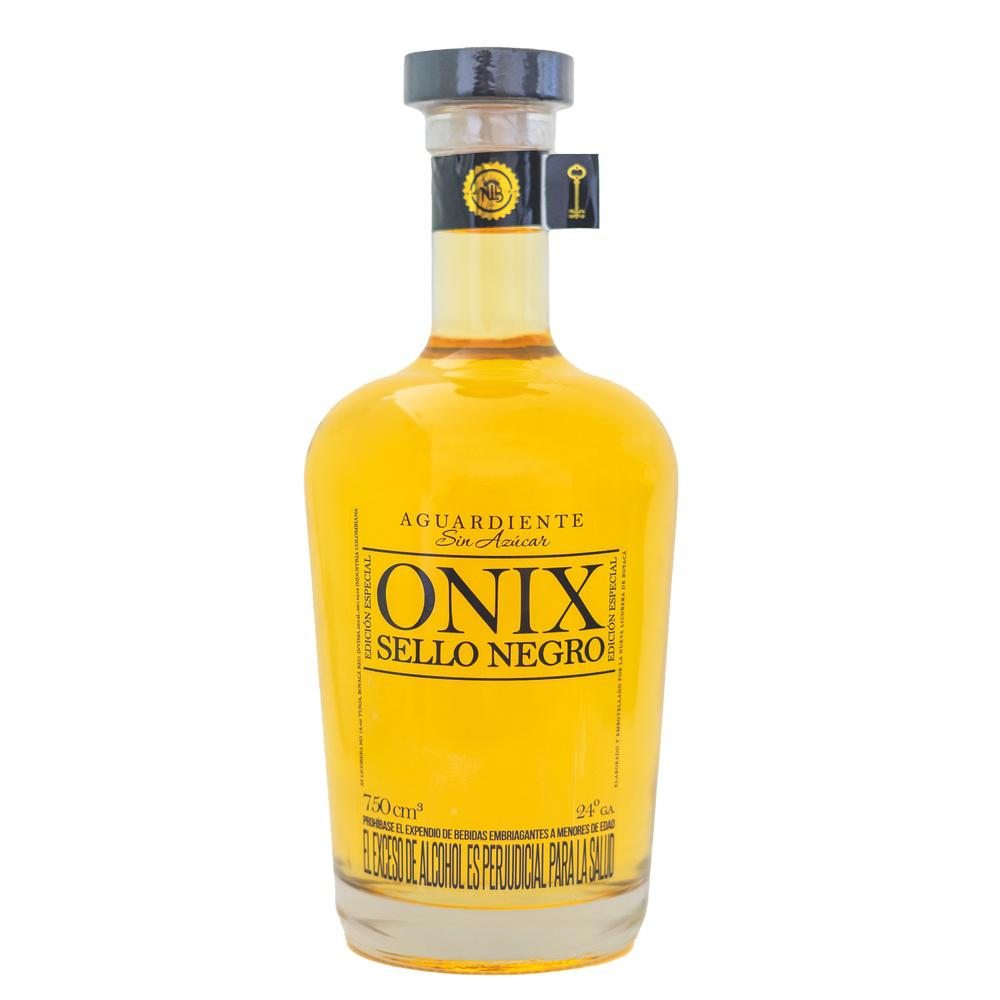 Aguardiente Onix Sello Negro Amarillo 750cm