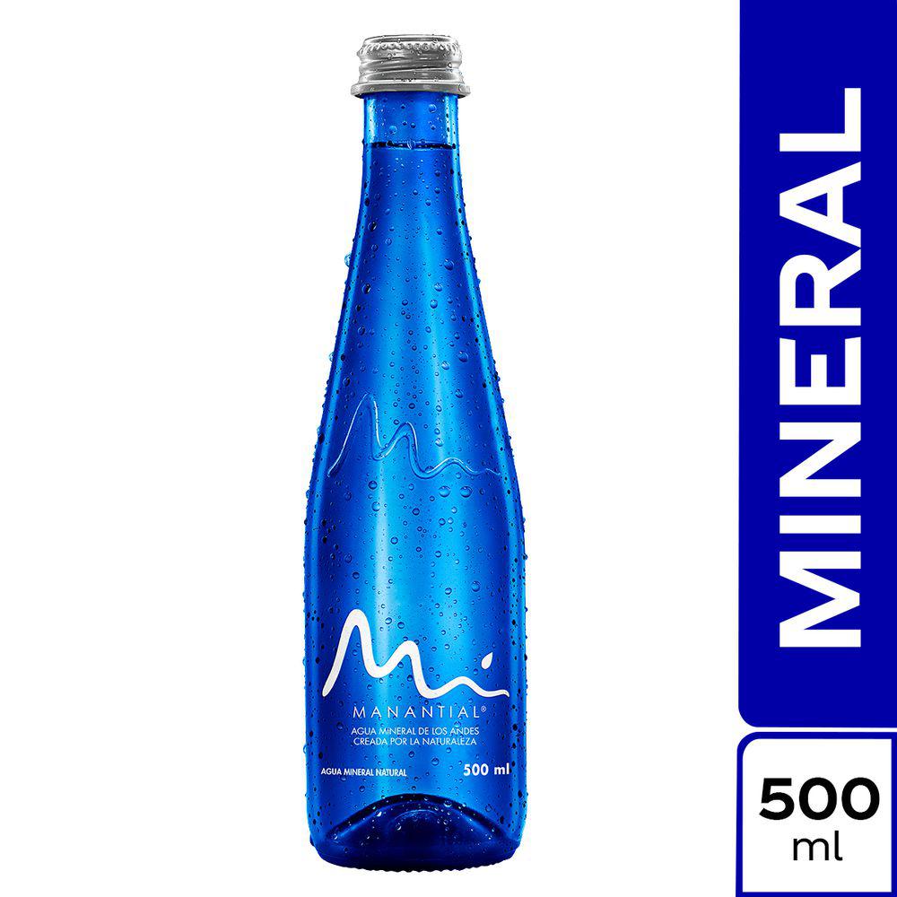 Agua Manantial Sin Gas Botella Vidrio 500ml