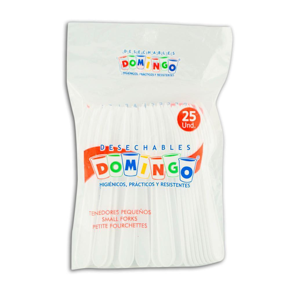 Tenedor pequeño x 25 unidades Domingo