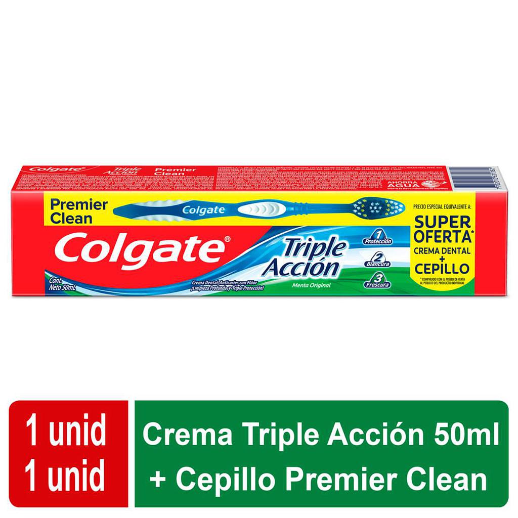 Crema Colgate Triple Acción y Cepillo 50ml