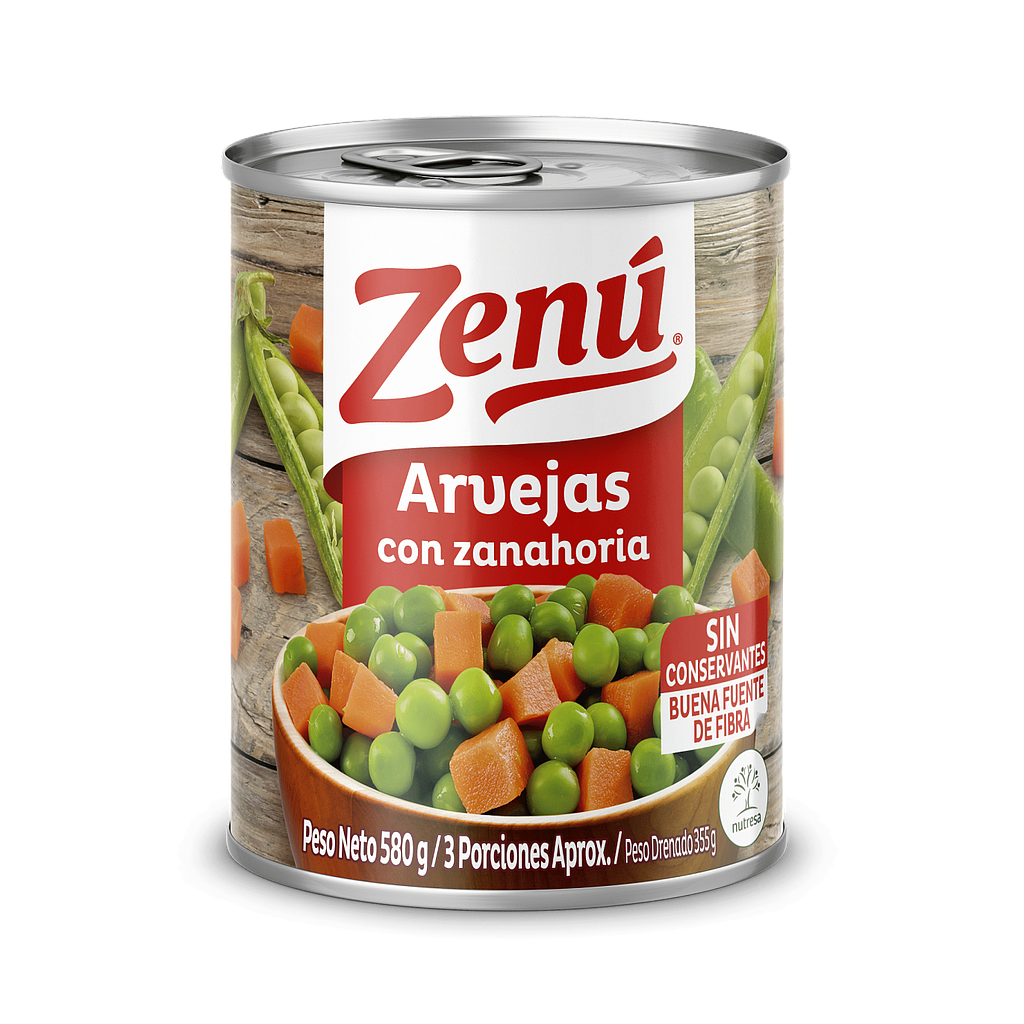 Arvejas con Zanahoria Zenú 580G