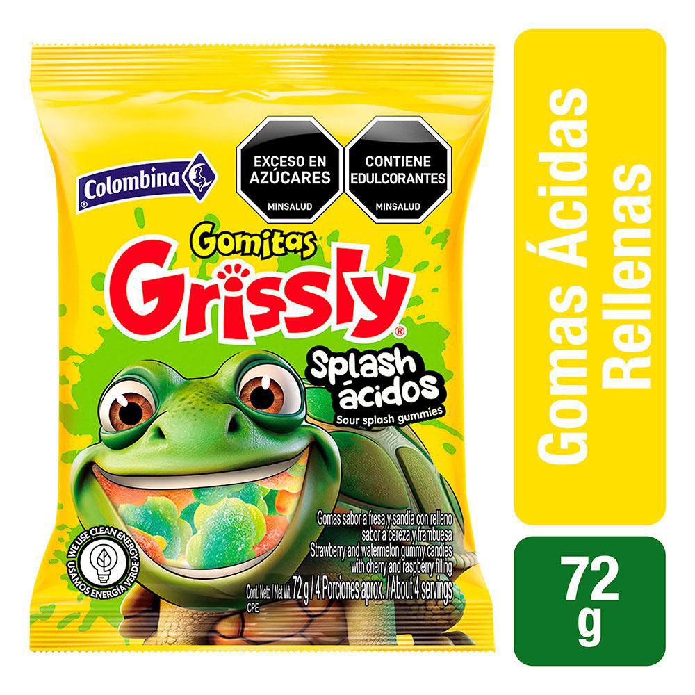 Gomitas Grissly Splash Acidos 72g