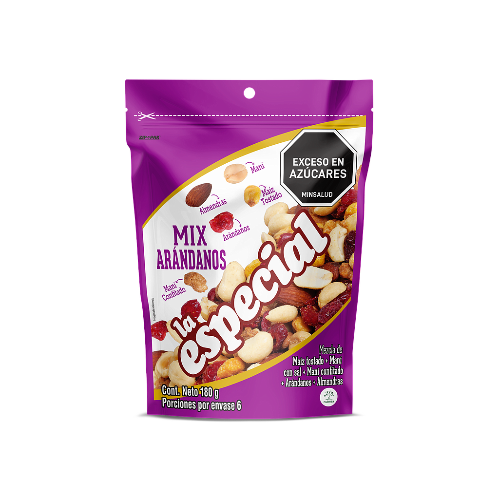 Maní Mix Arándanos La Especial 180g