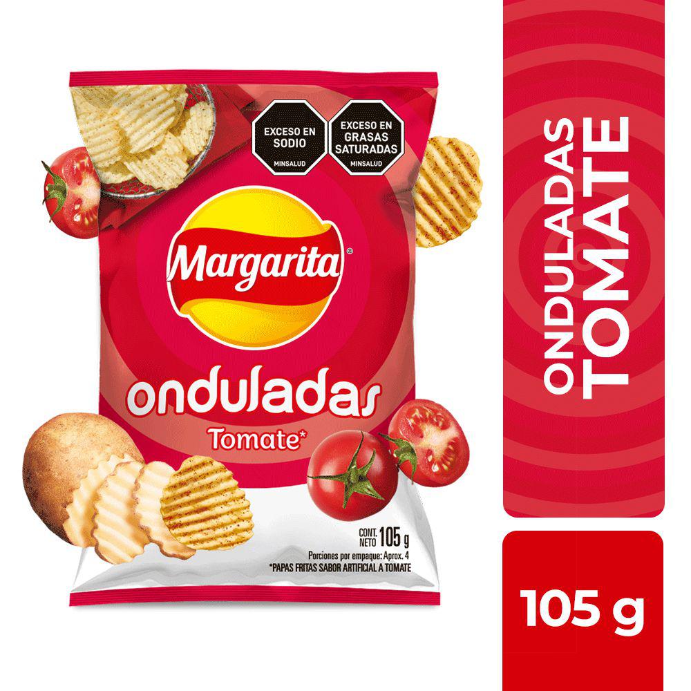 Papas Onduladas Tomate Margarita 105g