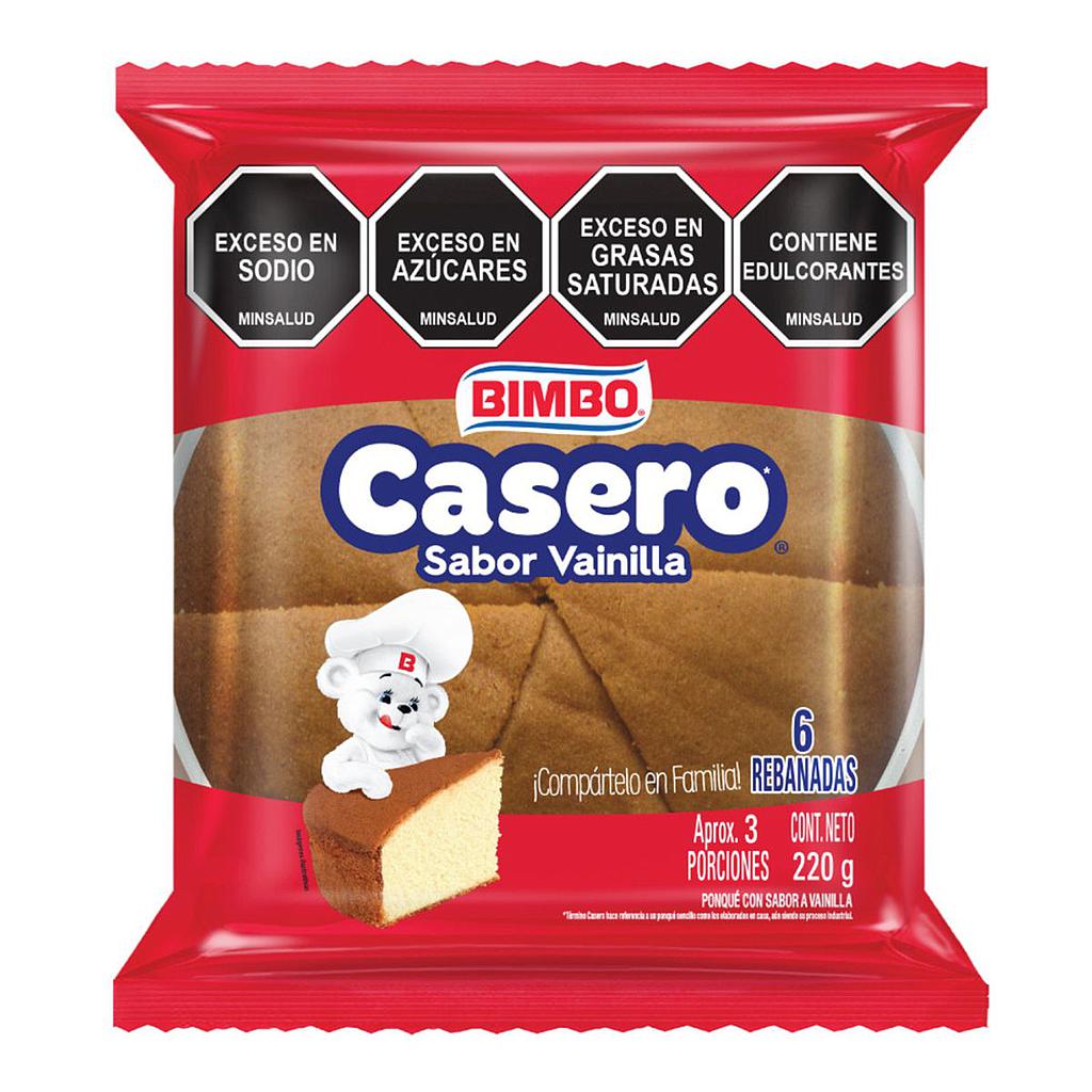 Ponqué Casero Vainilla Bimbo 220g