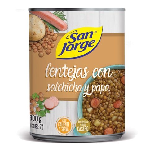 Lentejas con Salchicha y Papa San Jorge 300g