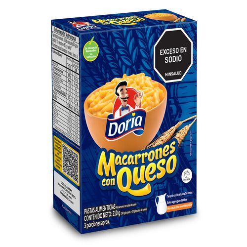 Macarrones con Queso Doria 210g